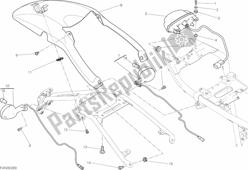 Toutes les pièces pour le Feu Arrière du Ducati Scrambler Classic Thailand USA 803 2016